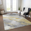 Piper Looms Chantille Stripes ACN1536 Gold Machine Washable Area Rug Lifestyle Image Feature