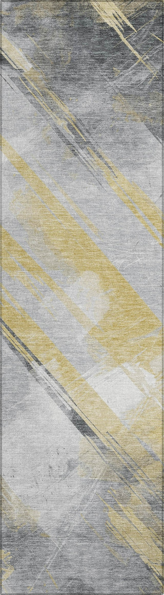 Piper Looms Chantille Stripes ACN1536 Gold Machine Washable Area Rug Runner Main Image