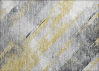 Piper Looms Chantille Stripes ACN1536 Gold Machine Washable Area Rug Scatter Main Image