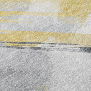 Piper Looms Chantille Stripes ACN1536 Gold Machine Washable Area Rug Swatch Image