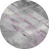 Piper Looms Chantille Stripes ACN1538 Lavender Machine Washable Area Rug Round Main Image