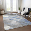 Piper Looms Chantille Stripes ACN1539 Sky Machine Washable Area Rug Lifestyle Image Feature