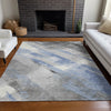 Piper Looms Chantille Stripes ACN1539 Sky Machine Washable Area Rug Lifestyle Image Feature