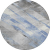 Piper Looms Chantille Stripes ACN1539 Sky Machine Washable Area Rug Round Main Image