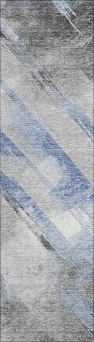 Piper Looms Chantille Stripes ACN1539 Sky Machine Washable Area Rug Runner Main Image