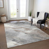Piper Looms Chantille Stripes ACN1541 Taupe Machine Washable Area Rug Lifestyle Image Feature