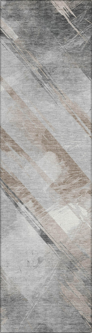 Piper Looms Chantille Stripes ACN1541 Taupe Machine Washable Area Rug Runner Main Image