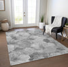 Piper Looms Chantille Floral ACN1542 Gray Machine Washable Area Rug Lifestyle Image Feature