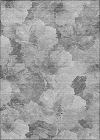 Piper Looms Chantille Floral ACN1542 Gray Machine Washable Area Rug main image