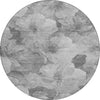 Piper Looms Chantille Floral ACN1542 Gray Machine Washable Area Rug Round Main Image