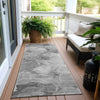 Piper Looms Chantille Floral ACN1542 Gray Machine Washable Area Rug Runner Outdoor Lifestyle Image Feature