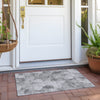 Piper Looms Chantille Floral ACN1542 Gray Machine Washable Area Rug Scatter Outdoor Lifestyle Image Feature
