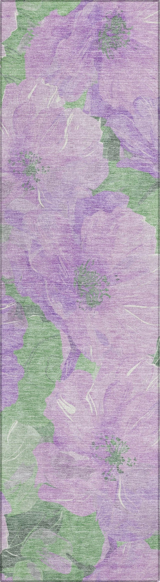 Piper Looms Chantille Floral ACN1543 Lavender Machine Washable Area Rug Runner Main Image