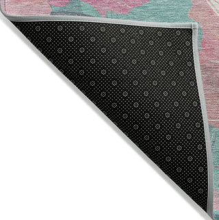 Piper Looms Chantille Floral ACN1545 Pink Machine Washable Area Rug Backing Image