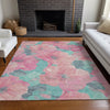 Piper Looms Chantille Floral ACN1545 Pink Machine Washable Area Rug Lifestyle Image Feature
