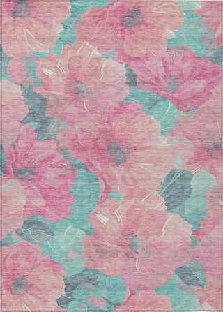 Piper Looms Chantille Floral ACN1545 Pink Machine Washable Area Rug main image