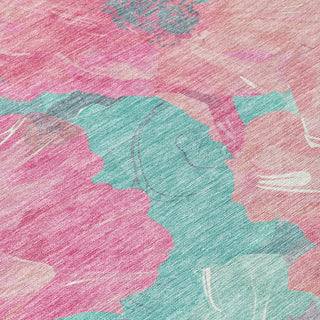 Piper Looms Chantille Floral ACN1545 Pink Machine Washable Area Rug Swatch Image