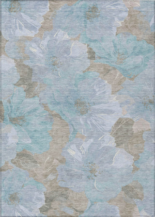 Piper Looms Chantille Floral ACN1546 Sky Machine Washable Area Rug main image