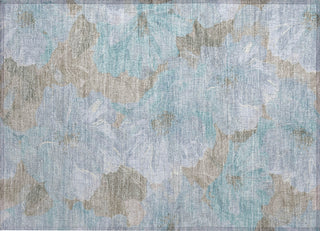 Piper Looms Chantille Floral ACN1546 Sky Machine Washable Area Rug Scatter Main Image