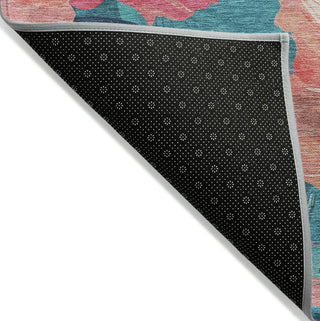Piper Looms Chantille Floral ACN1547 Salmon Machine Washable Area Rug Backing Image