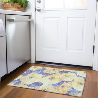 Piper Looms Chantille Floral ACN1548 Wheat Machine Washable Area Rug Scatter Lifestyle Image Feature