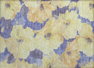 Piper Looms Chantille Floral ACN1548 Wheat Machine Washable Area Rug Scatter Main Image