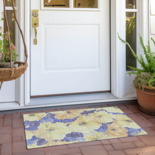 Piper Looms Chantille Floral ACN1548 Wheat Machine Washable Area Rug Scatter Outdoor Lifestyle Image Feature