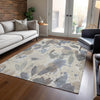 Piper Looms Chantille Floral ACN1549 Beige Machine Washable Area Rug Lifestyle Image Feature