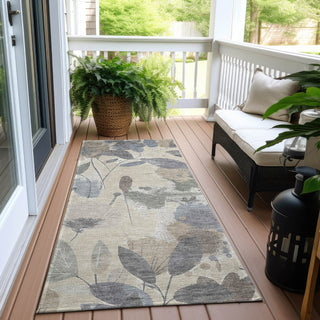 Piper Looms Chantille Floral ACN1549 Beige Machine Washable Area Rug Runner Outdoor Lifestyle Image Feature