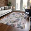 Piper Looms Chantille Floral ACN1550 Blush Machine Washable Area Rug Lifestyle Image Feature