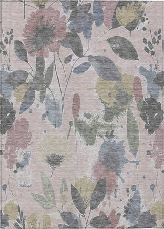 Piper Looms Chantille Floral ACN1550 Blush Machine Washable Area Rug main image
