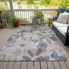 Piper Looms Chantille Floral ACN1550 Blush Machine Washable Area Rug Outdoor Lifestyle Image Feature