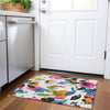 Piper Looms Chantille Floral ACN1551 Ivory Machine Washable Area Rug Scatter Lifestyle Image Feature