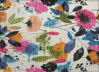 Piper Looms Chantille Floral ACN1551 Ivory Machine Washable Area Rug Scatter Main Image