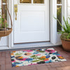 Piper Looms Chantille Floral ACN1551 Ivory Machine Washable Area Rug Scatter Outdoor Lifestyle Image Feature