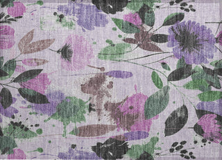 Piper Looms Chantille Floral ACN1552 Lavender Machine Washable Area Rug Scatter Main Image