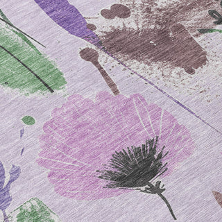 Piper Looms Chantille Floral ACN1552 Lavender Machine Washable Area Rug Swatch Image