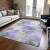 Piper Looms Chantille Floral ACN1554 Lavender Machine Washable Area Rug Lifestyle Image Feature