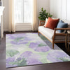 Piper Looms Chantille Floral ACN1554 Lavender Machine Washable Area Rug Lifestyle Image Feature
