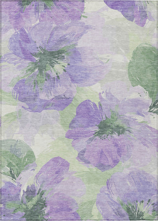 Piper Looms Chantille Floral ACN1554 Lavender Machine Washable Area Rug main image