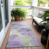 Piper Looms Chantille Floral ACN1554 Lavender Machine Washable Area Rug Runner Outdoor Lifestyle Image Feature