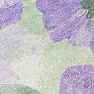 Piper Looms Chantille Floral ACN1554 Lavender Machine Washable Area Rug Swatch Image