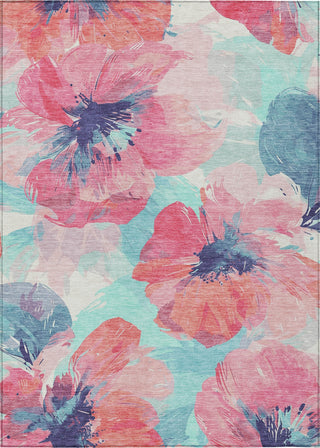 Piper Looms Chantille Floral ACN1555 Pink Machine Washable Area Rug main image