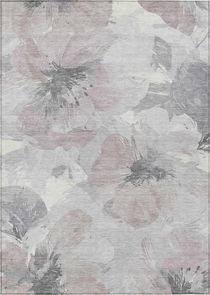 Piper Looms Chantille Floral ACN1559 Taupe Machine Washable Area Rug main image