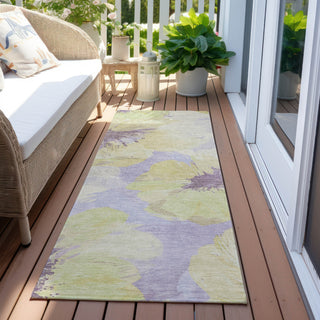 Piper Looms Chantille Floral ACN1560 Wheat Machine Washable Area Rug Runner Outdoor Lifestyle Image Feature