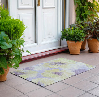 Piper Looms Chantille Floral ACN1560 Wheat Machine Washable Area Rug Scatter Outdoor Lifestyle Image Feature