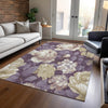 Piper Looms Chantille Floral ACN1561 Beige Machine Washable Area Rug Lifestyle Image Feature
