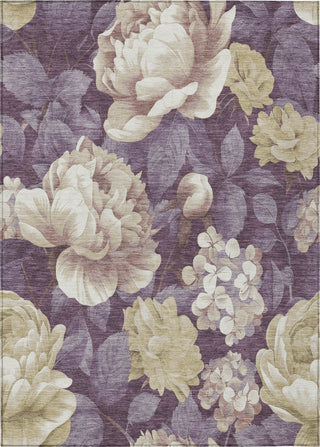 Piper Looms Chantille Floral ACN1561 Beige Machine Washable Area Rug main image