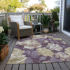 Piper Looms Chantille Floral ACN1561 Beige Machine Washable Area Rug Outdoor Lifestyle Image Feature