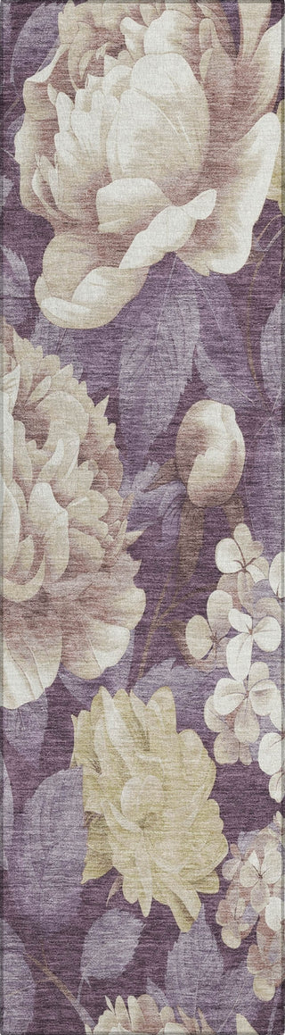 Piper Looms Chantille Floral ACN1561 Beige Machine Washable Area Rug Runner Main Image